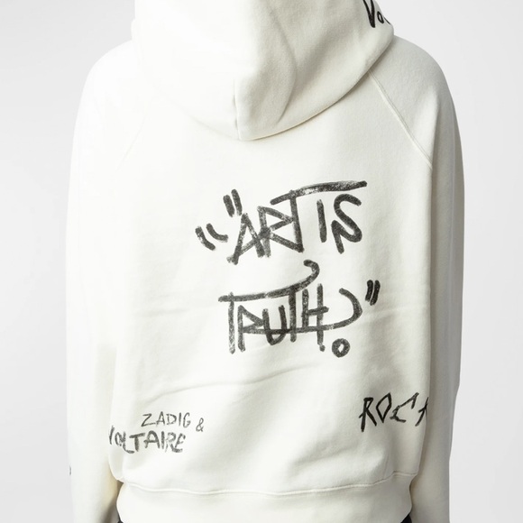 Zadig & Voltaire Georgy Manifesto Hoodie Sz M - Picture 8 of 9
